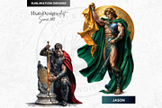 Legendary Greek heroes Clipart set, a Person Illustration by ThatsDesignArt (Thumbnail 5 of 10)