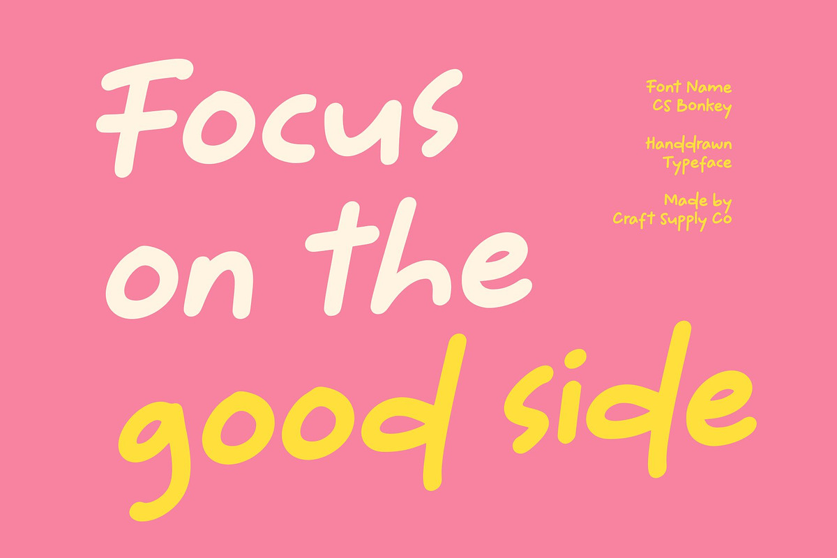 CS Bonkey – Cute Handwritten Font, a Handwritten Font by Craft Supply Co. (Photo 5 of 8)