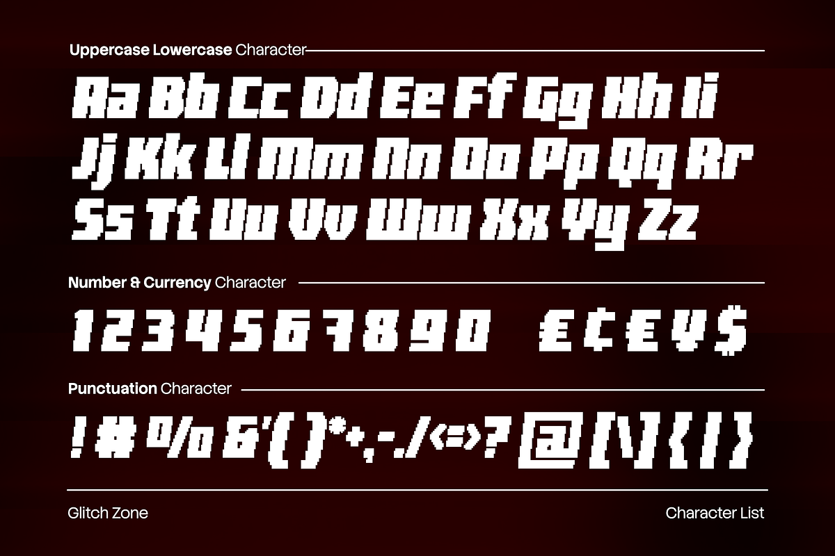 Glitch Zone – Modern Pixel Racing, a Sans Serif Font by Typia Nesia (Photo 11 of 12)