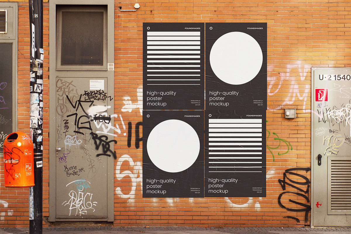 Urban Poster Mockup Template Bundle, an Advertising Mockup by FoundImages (Photo 42 of 52)