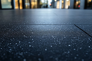 A close-up view of wet, textured pavement reflecting soft ambient light in an u, a Background Photo by ImageMir