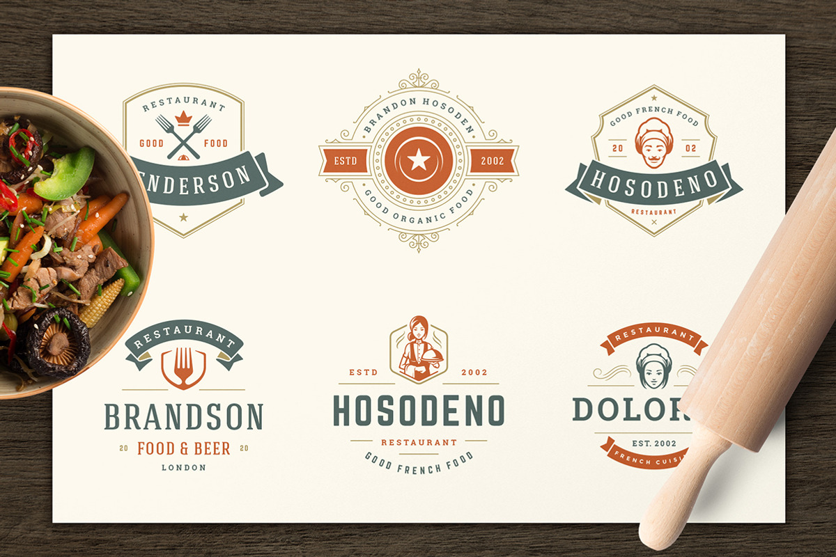 Restaurant Logos & Badges Bundle, a Branding & Logo Template by Vasya Kobelev (Photo 46 of 54)