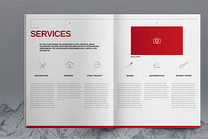 Red Company Brochure Template