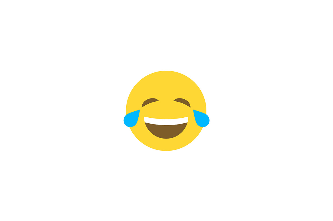 Emoticon emoji face cry and laugh | Emoji Icons ~ Creative Market