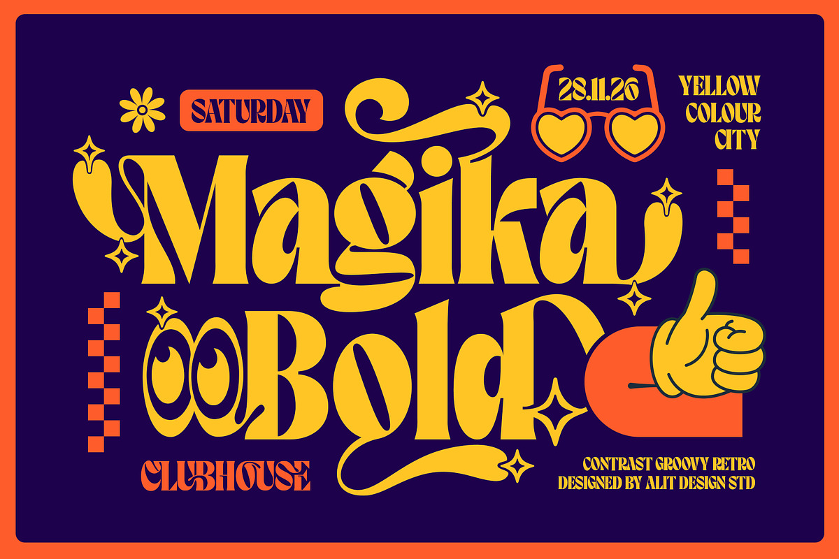 Contrast Groovy Typeface, a Serif Font by alit design (Photo 12 of 20)