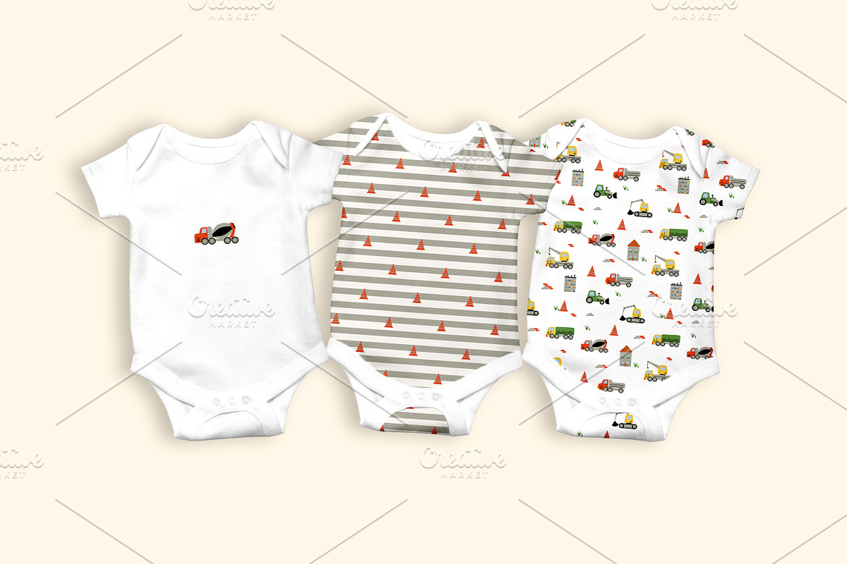 Kids Construction Seamless Patterns, a Pattern Graphic by Oksana Dovhopol Art (Photo 9 of 15)