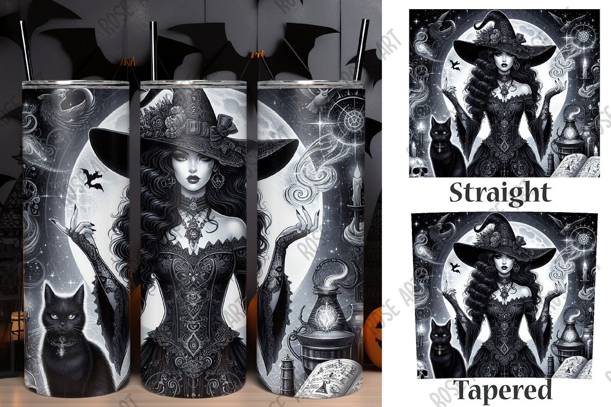 Witchy vibes Witch Tumbler Wrap, a Graphic by Rose Art