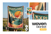 Woven Blanket Mockup Held-Up, a Mockup by Mockups Studio (Thumbnail 1 of 9)