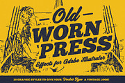 Old Worn Press - Illustrator Styles, a Brushes & More by Nathan Brown (Thumbnail 1 of 5)