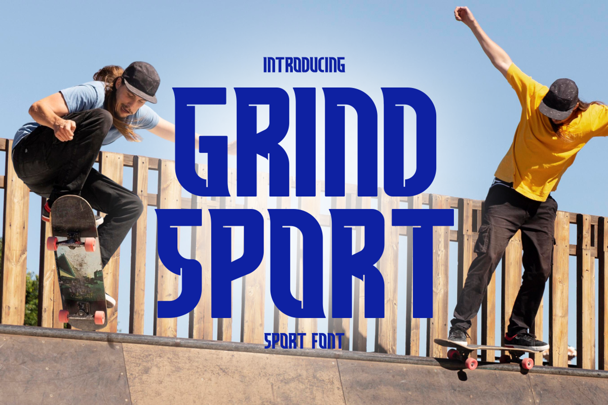 Grind Sport - Display Sport Font, a Font by PutraCetol Studio (Photo 1 of 5)