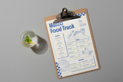 Minimal Retro Food Truck Menu, a Stationery Template by Neermana (Thumbnail 2 of 4)