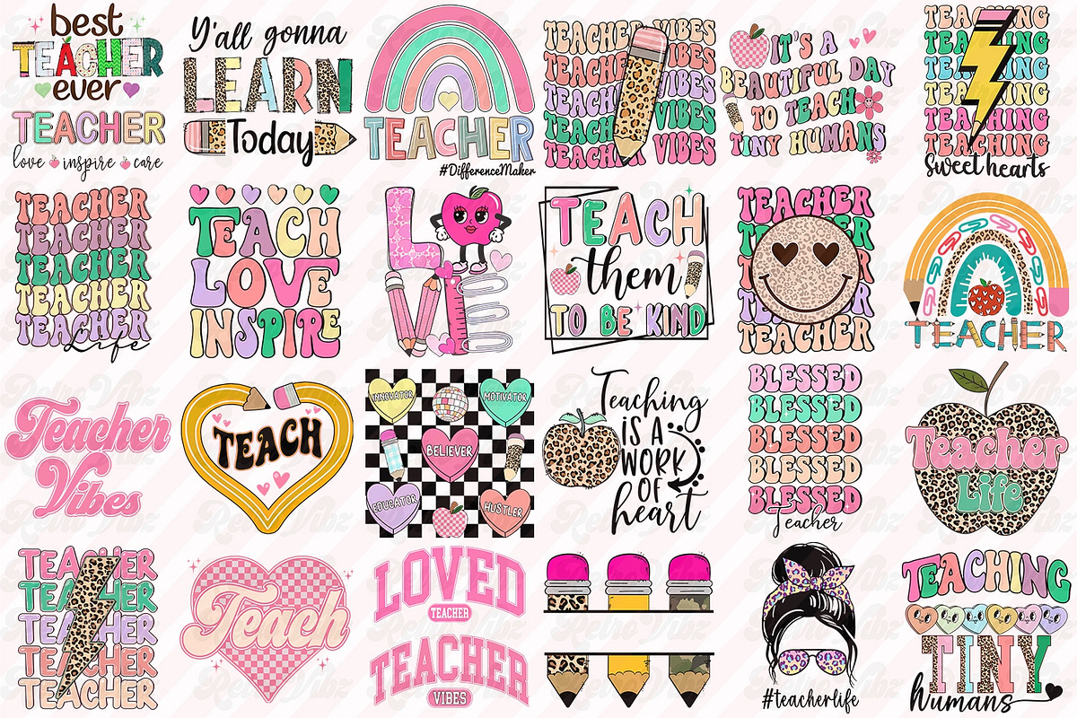 Back To School Png Bundle, an Object Graphic by RETROVIBZDESIGNS (Photo 1 of 10)