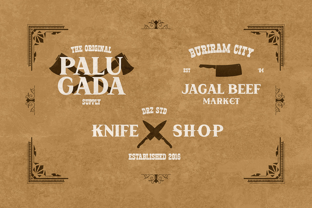 Ethdago - Vintage Classic Font, a Serif Font by Drizy (Photo 2 of 9)