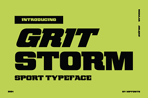 Gritstorm - Sport Typeface