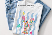 Preppy Coastal Sea Life Clipart, a Decorative Illustration by OKArtHub (Thumbnail 2 of 8)