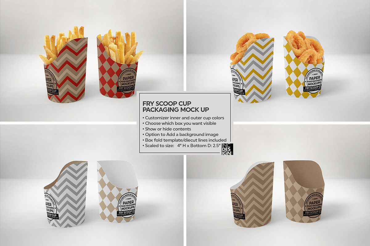 Paper Scoop Cup Packaging Mockup, a Cups & Container Mockup by INCDesign (Photo 2 of 7)