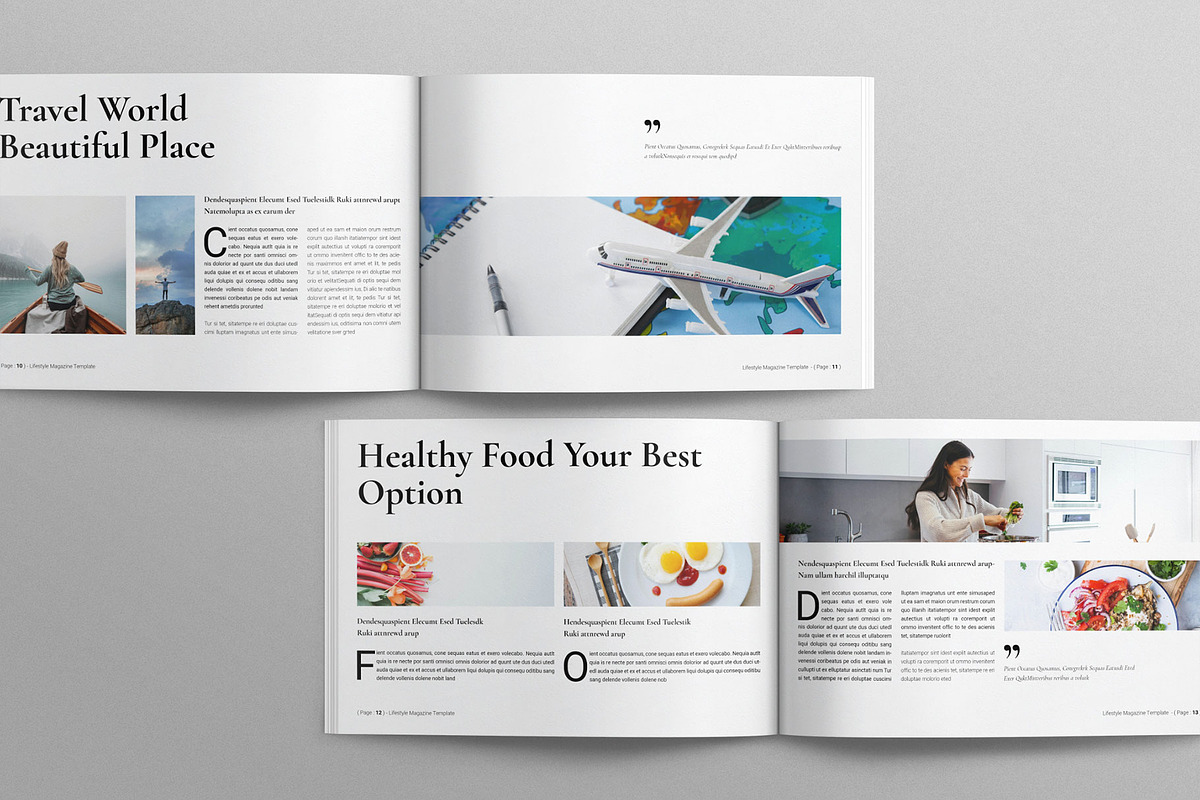 Lifestyle Magazine Template Landsca preview 5