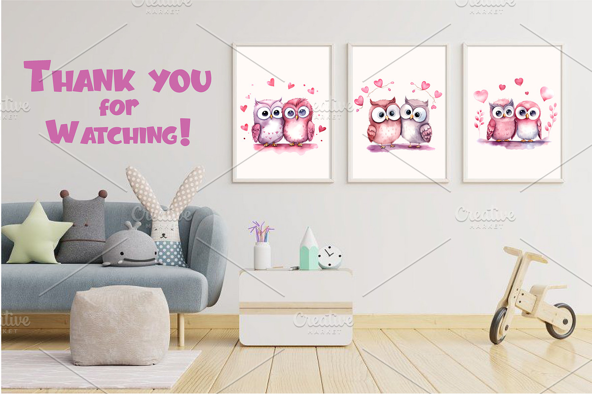 Cute Owls for Valentines Day., an Animal Illustration by KENO Mascots (Photo 10 of 10)