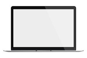 Modern glossy Macbook laptop
