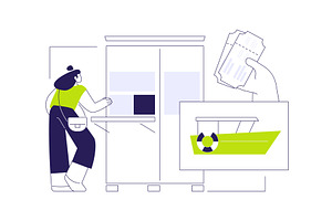 Buying a ticket for a boat abstract, a Transportation Illustration by Visual Generation