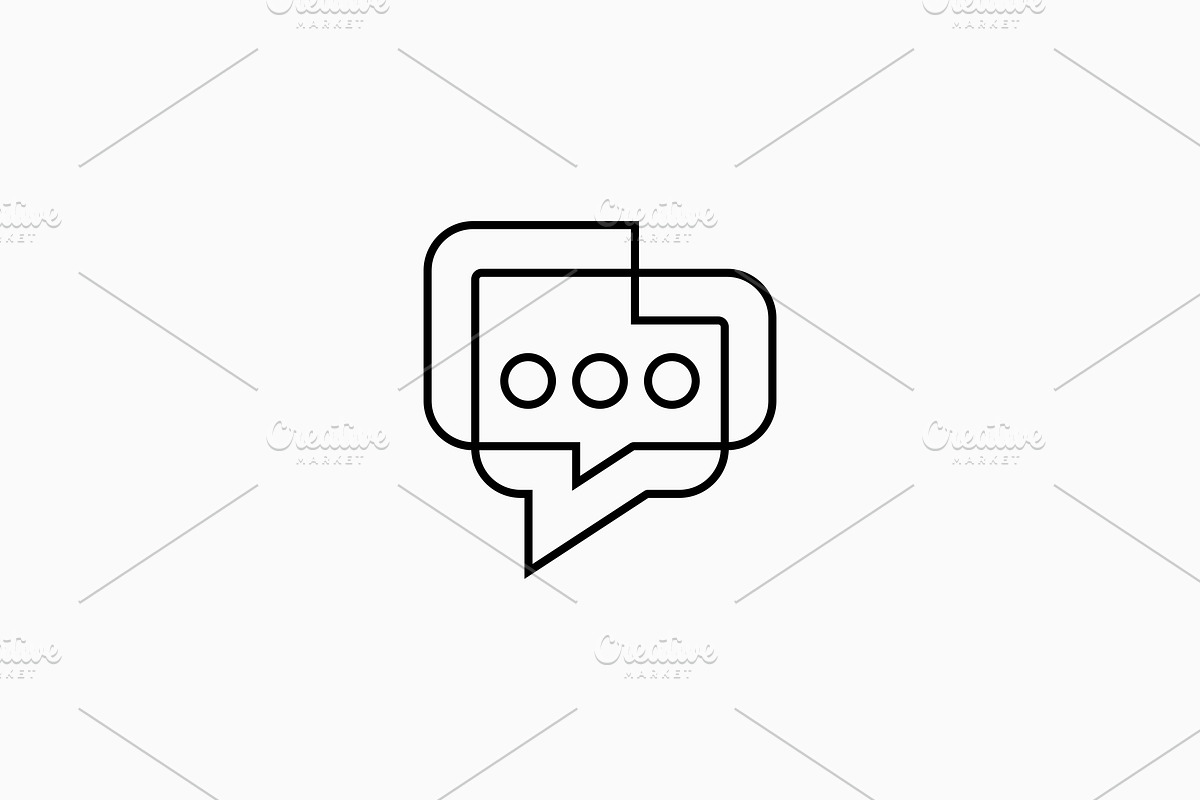 talk Chat Bubble people Social Logo, a Branding & Logo Template by VASTARD STUDIO