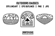Outdoors Monoline Badges, an Outline Icon by Kuya Carthy Art + Design (Thumbnail 1 of 2)