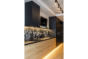 Modern kitchen interior with wood, an Architecture Photo by wip3out