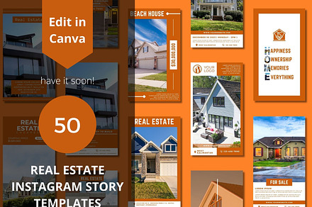 Real Estate Story Canva Templates
