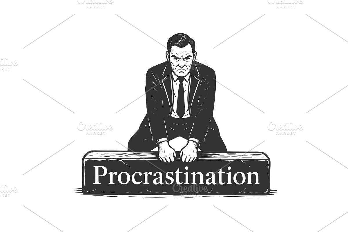 Businessman Crushed by, a Person Illustration by AlexArt