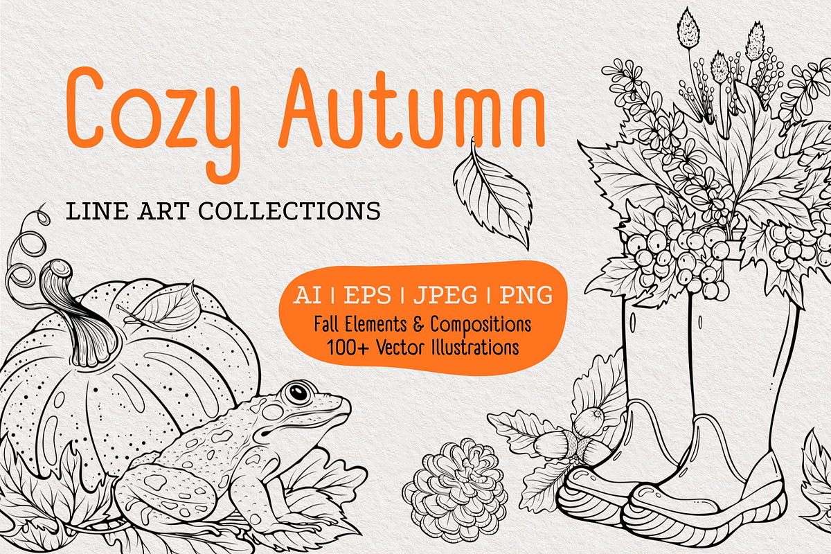 Cozy Autumn Vector Collection, a Seasonal Illustration by ennona_art (Photo 1 of 10)