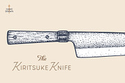 Butcher Knife. Hand drawn sketch, a Food Illustration by Foxys Graphic (Thumbnail 3 of 3)