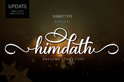 Himdath Script (UPDATE), a Script Font by Olexstudio (Thumbnail 1 of 5)