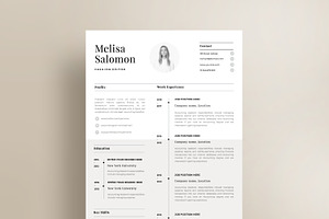 Resume Template 1, 2 page | "Paris"