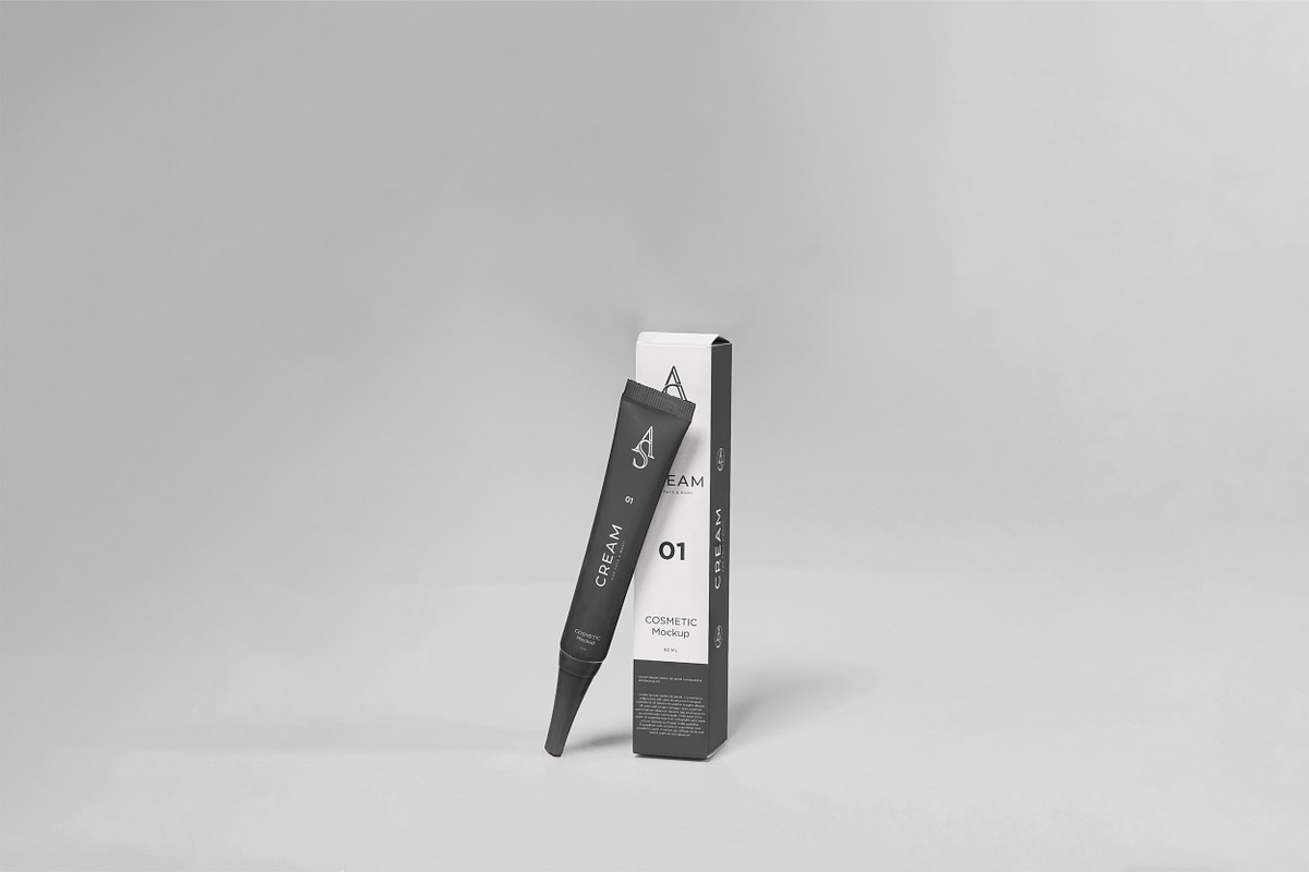 Cosmetic Tube & Packaging Mockup, a Packaging Mockup by Assyat (Photo 9 of 9)