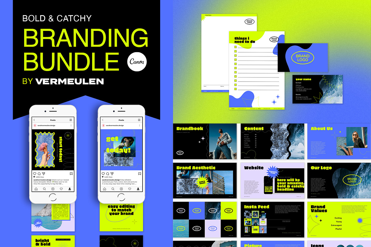 Branding Bundle Kit CANVA Bold, a Branding & Logo Template by Vermeulen Design Studio (Photo 1 of 5)