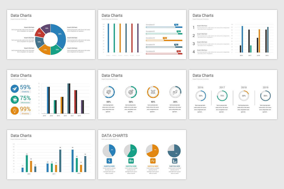 Data Charts Google Slides Template, a Presentation Template by SlideOne