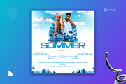 Blue Summer Flyer Canva Template, a Flyer Template by PeetalyStudioDesigns (Thumbnail 2 of 5)