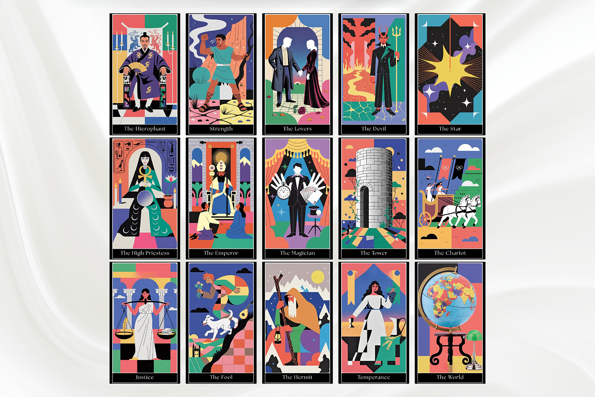 80s Retro Tarot Cards Deck, an Object Illustration by Mugio (Photo 2 of 6)