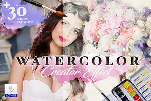 Watercolor Painting Effects Bundle