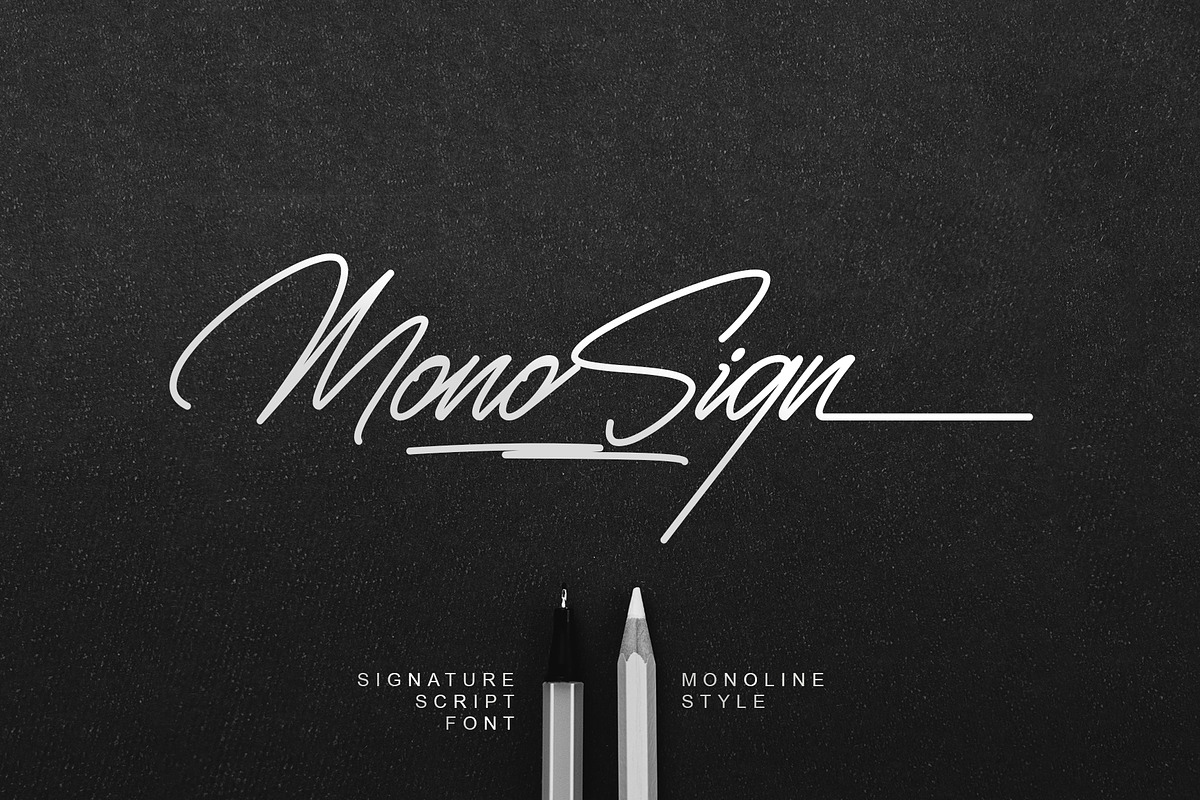 Monosign | Signature Typeface, a Script Font by Lemonthe (Photo 1 of 10)