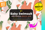 Baby Swimsuit 5xMock-ups, a Print Template by Mocca Mockups Store (Thumbnail 1 of 5)