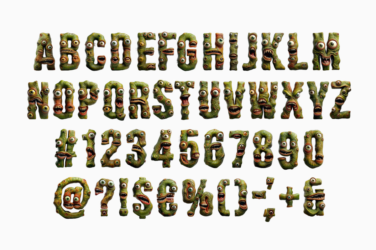 Ugly Monster Font, a Sans Serif Font by Handmadefont (Photo 2 of 10)