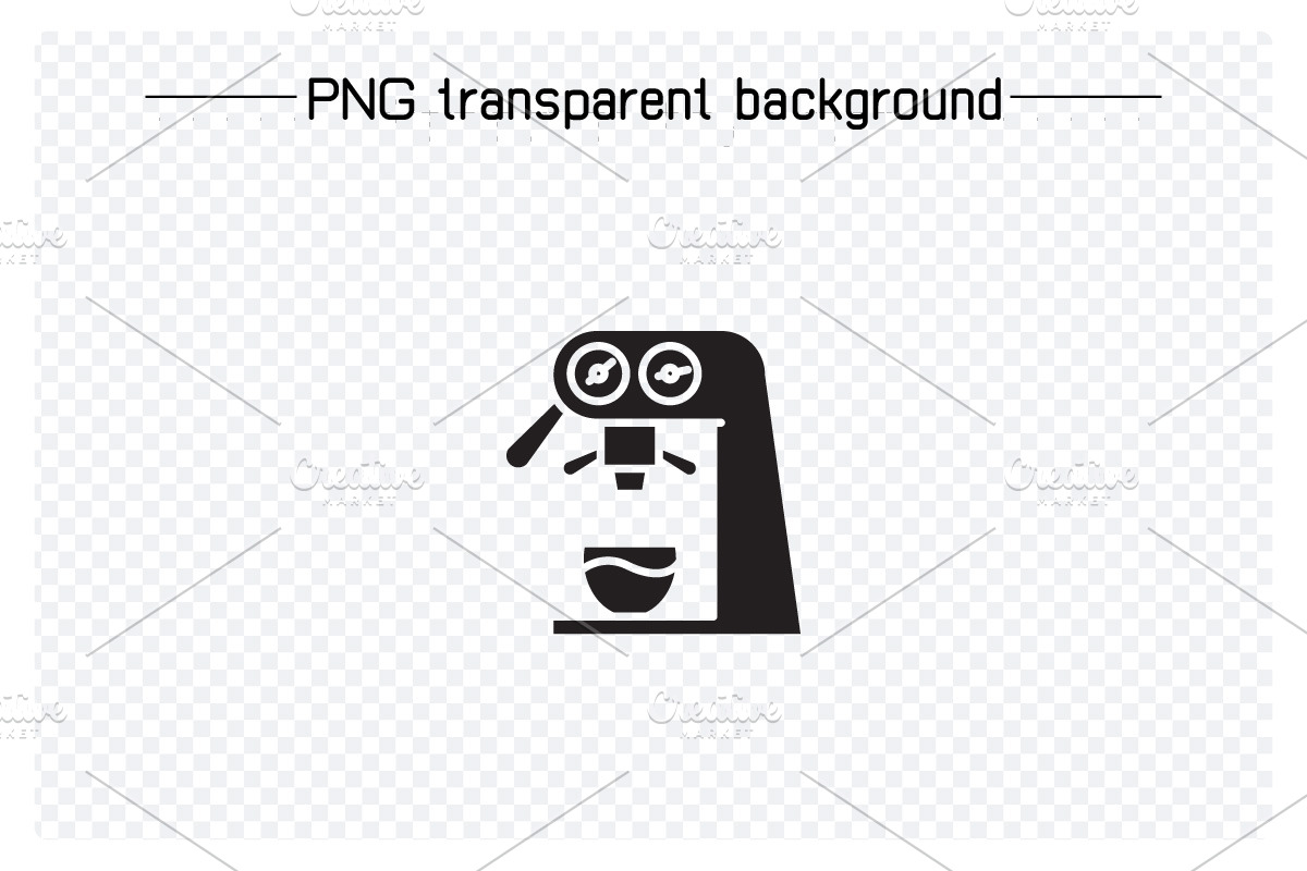 Coffee Machine Glyph Icons Set, a Solid Icon by Designfour (Photo 6 of 6)