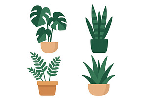 Collection of indoor plants in, an Object Illustration by ZinetroN