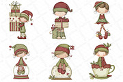 Quirky Christmas Elf Clipart, an Illustration by DreamPrint404 (Thumbnail 6 of 6)