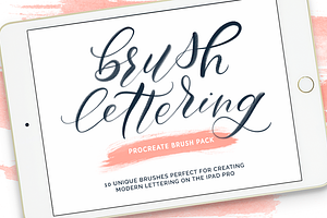 Brush Lettering Procreate Brush Pack