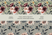 Watercolor Fall Flowers Clipart Set, a Person Illustration by Pink Studio Art (Thumbnail 17 of 19)