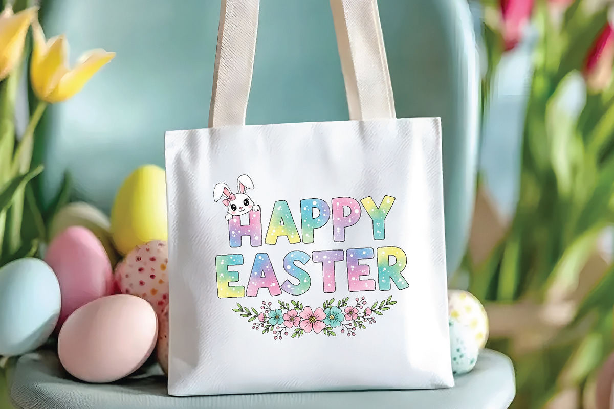 Happy Easter Bunny Clipart Png, an Illustration by CraftArtStudio (Photo 2 of 4)