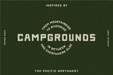 CAMPGROUNDS FONT, a Font by Studio Alexander
