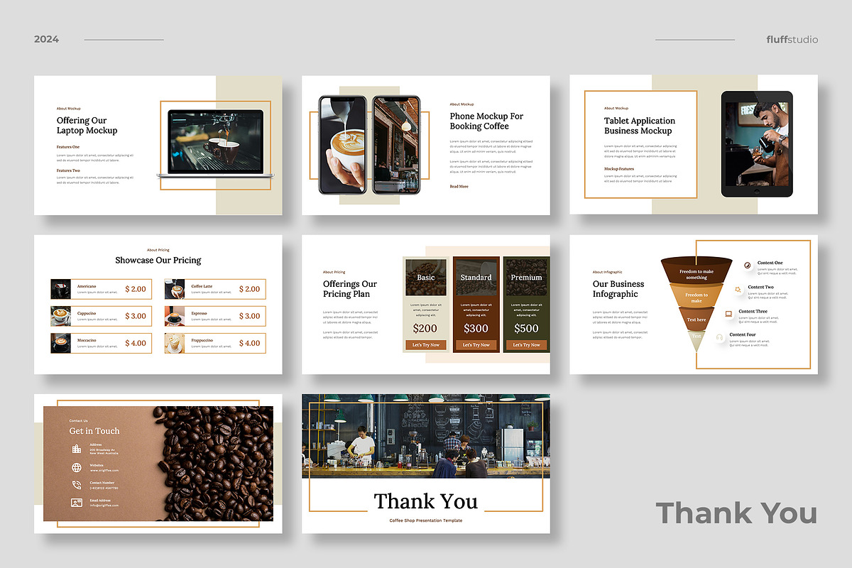 Coffee Shop Google Slides Template, a Presentation Template by fluffstudio (Photo 5 of 5)